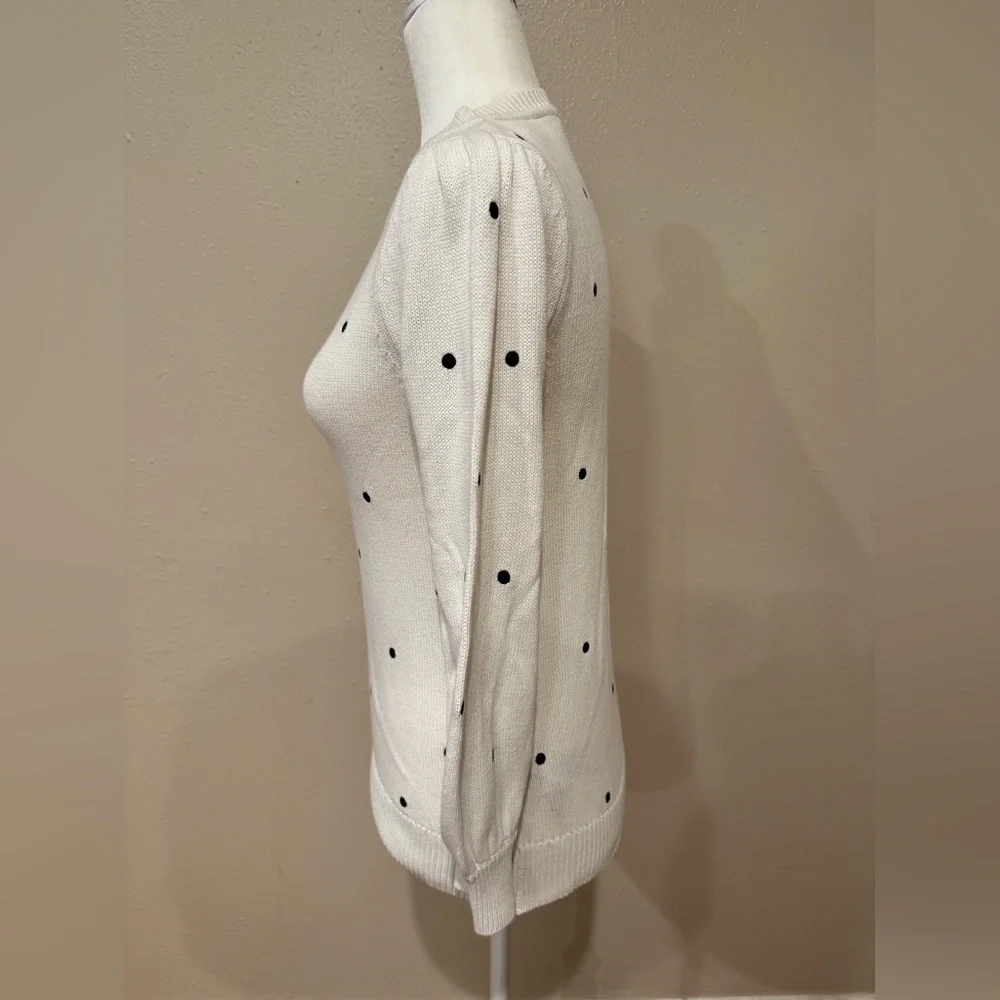 Boden Polka Dot Cream Sweater 100% Cotton - Picture 3 of 7